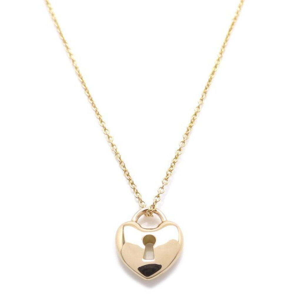 TIFFANY&Co. Heart Lock Necklace 18KPG Women's 295959